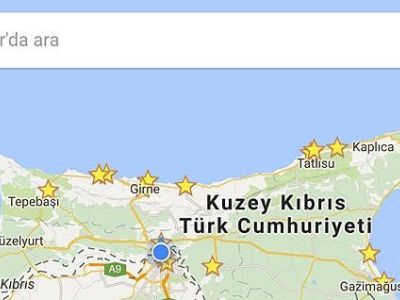 TRNC on Google Mobile Map