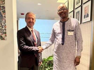 Ertuğruloğlu meets with Jean-Marie Traoré