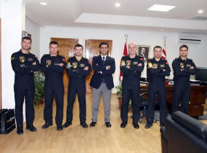 Dışişleri Bakanı Nami, KKTC’nin 30. Kuruluş Yıldönümü kutlama etkinlikleri kapsamında Solotürk Pilotları’nı makamında kabul etti.(13 Kasım 2013)