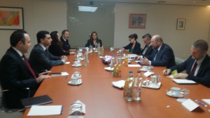 Minister of Foreign Affairs Özdil Nami is having inter-delegations meeting with the President of the European Parliament, Martin Schulz