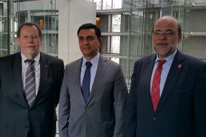 Minister of Foreign Affairs  Özdil Nami met with Norbert Spinrath, Spokesman on EU Affairs and member of the Social Democrat Party within the Bundestag, as well as Heinz Joachim Barchmann, Deputy Chairman of the EU Affairs Committee.