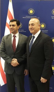 Minister of Foreign Affairs Özdil Nami meets with Minister of Foreign Affairs of the Republic of Turkey Mevlüt Çavuşoğlu 