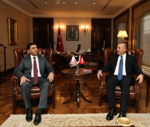 Minister of Foreign Affairs Özdil Nami meets with Minister of Foreign Affairs of the Republic of Turkey Mevlüt Çavuşoğlu 