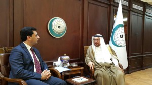 Dışişleri Bakanı Özdil Nami, İslam İşbirliği Teşkilatı (İİT) Genel Sekreteri Iyad Ameen Madani ile İİT merkezinde biraraya geldi