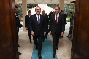 Başbakan Yardımcısı ve Dışişleri Bakanı Kudret Özersay Türkiye Dışişleri Bakanı Mevlüt Çavuşoğlu ile bir araya geldi (03/09/2018)
