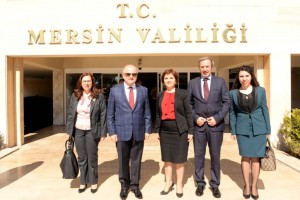Foreign Minister Emine Çolak meets with Governor of Mersin Özdemir Çakacak