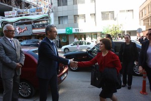 Foreign Minister Emine Çolak meets with Mersin Bar Association President Alpay Antmen,