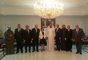 Foreign Minister Emine Çolak meets with the Vice–President of the Qatar Chamber of Commerce and Industry Mohammed bin Ahmed Twar Al Kawari and the board members