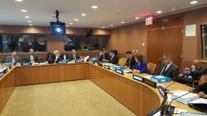 Minister of Foreign Affairs Emine Çolak makes a speech at the Extraordinary Meeting of Council of Ministers of the Economic Cooperation Organization (ECO) which was held in New York 