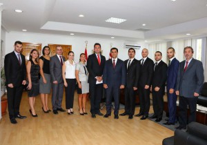 Minister of Foreign Affairs Nami receives the new Board of Directors of Turkish Cypriot Young Businessmen  Association 