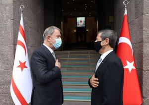Dışişleri Bakanı Tahsin Ertuğruloğlu’nun T.C. Milli Savunma Bakanı Hulusi Akar ile görüşmesi (11 Ocak 2021)
